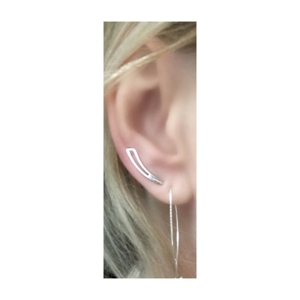Sterling silver ear climbers brand new 3-4”